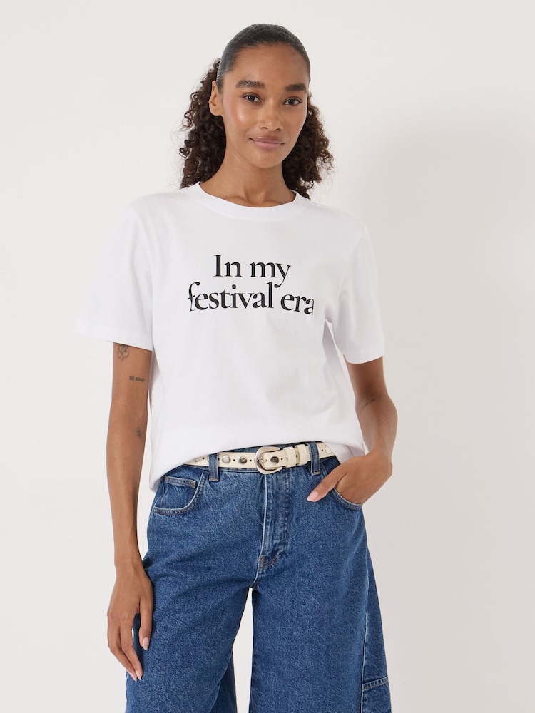 Hush White In My Festival Era Graphic T-Shirt - Image 1 of 5