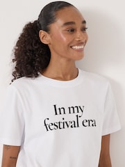 Hush White In My Festival Era Graphic T-Shirt - Image 4 of 5