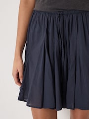 Hush Blue Bloom Godet Cotton Voile Mini Skirt - Image 4 of 5