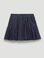 Hush Blue Bloom Godet Cotton Voile Mini Skirt - Image 5 of 5