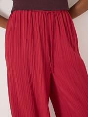Hush Red Nyra Crinkle Balloon Hem Trousers - Image 4 of 5