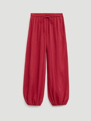 Hush Red Nyra Crinkle Balloon Hem Trousers - Image 5 of 5