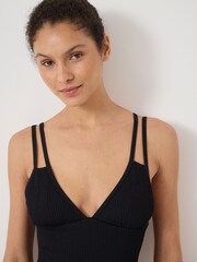 Hush Black Dina Crinkle Double Strap Swimsuit - Image 4 of 6