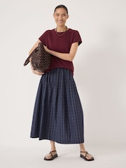 Hush Blue Maddie Pleated Check Skirt - Image 2 of 5