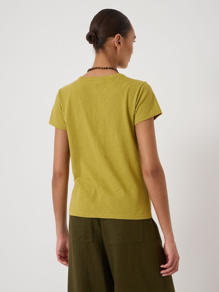 綠色 - Hush修身剪裁圓領T恤 - 圖片 2/5