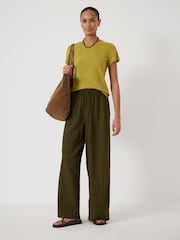 綠色 - Hush修身剪裁圓領T恤 - 圖片 3/5