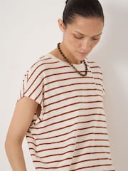 Hush White Petra Stripe Cotton Slub Tank - Image 3 of 5
