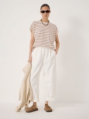 Hush White Petra Stripe Cotton Slub Tank - Image 4 of 5