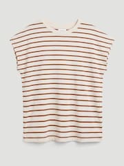 Hush White Petra Stripe Cotton Slub Tank - Image 5 of 5