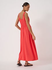 Hush Red Air Flow Gathered Straps Midi Dress - Image 4 of 6