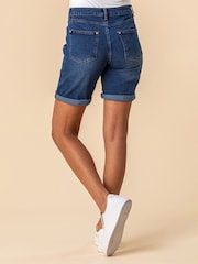 Roman Blue Turned Hem Denim Shorts - Image 2 of 4
