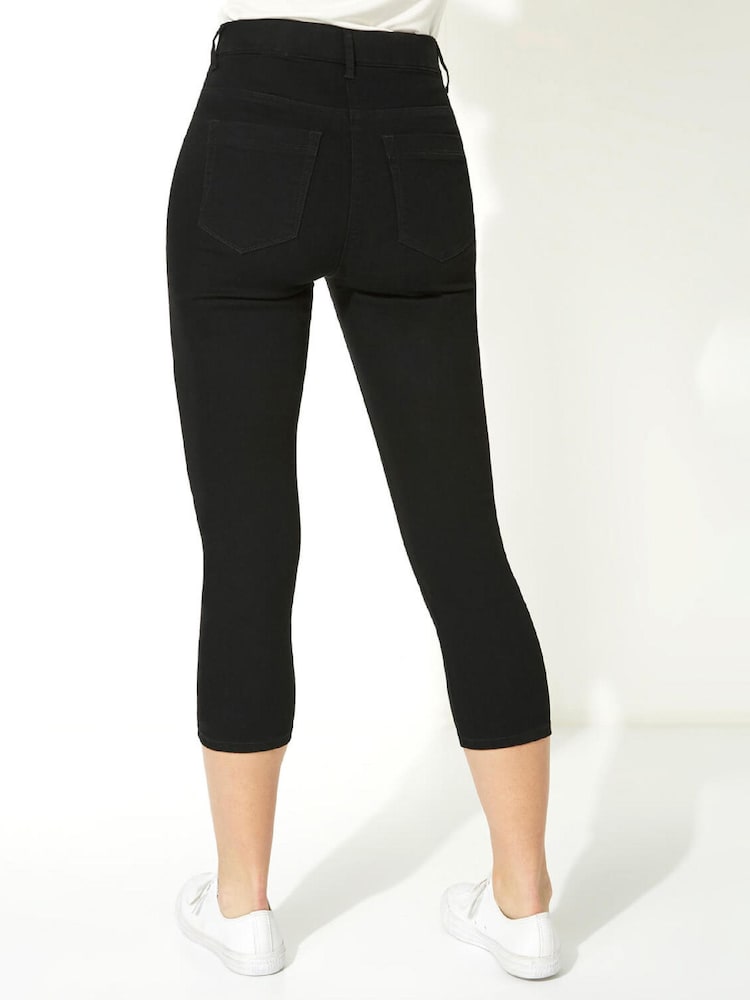 Roman Black Cropped Denim Jeggings - Image 2 of 3