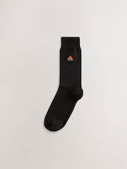 Black Duke of Edinburgh Embroidered Socks 3 Pack - Image 3 of 7