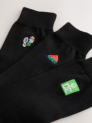 Black Duke of Edinburgh Embroidered Socks 3 Pack - Image 6 of 7