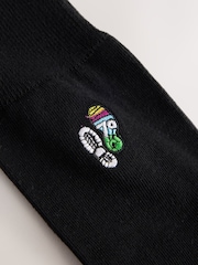 Black Duke of Edinburgh Embroidered Socks 3 Pack - Image 7 of 7