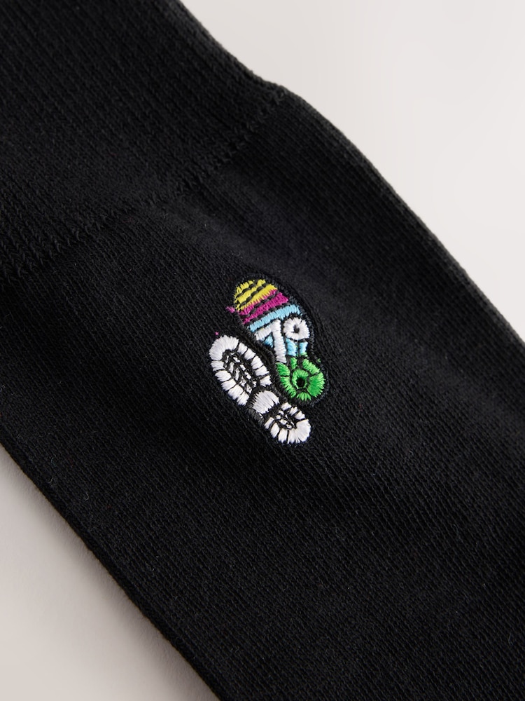 Black Duke of Edinburgh Embroidered Socks 3 Pack - Image 7 of 7 Black Duke of Edinburgh Embroidered Socks 3 Pack - Image 7 of 7