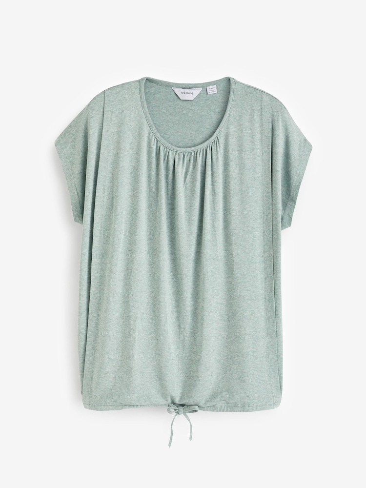 Seraphine Green Maternity & Nursing T-Shirt and Shorts Set - Image 2 of 3