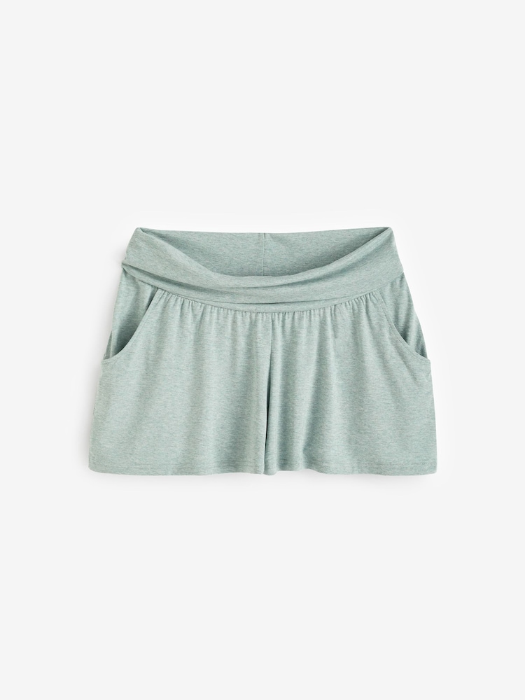 Seraphine Green Maternity & Nursing T-Shirt and Shorts Set - Image 3 of 3