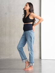 Seraphine Blue Post Maternity Boyfriend Jeans - Image 2 of 6