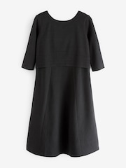 Seraphine Zoella Open Neck Knitted Nursing Black Dress - Image 8 of 8