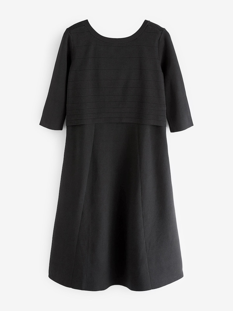 Seraphine Zoella Open Neck Knitted Nursing Black Dress - Image 8 of 8