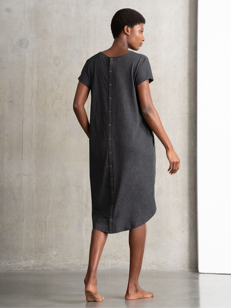 Seraphine Black Midi Birthing and Maternity Dress - Image 3 of 6