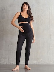 Seraphine Skinny Overbump Black Maternity Jeans - Image 1 of 6