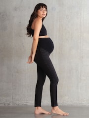 Seraphine Skinny Overbump Black Maternity Jeans - Image 2 of 6