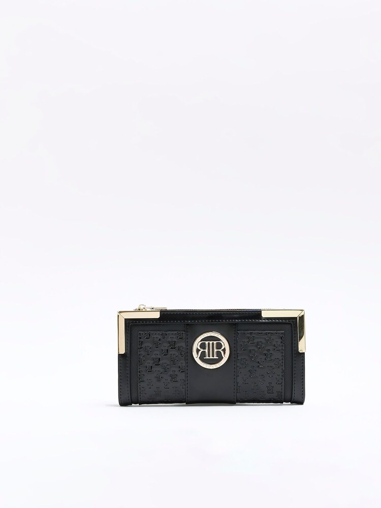 River Island Black Embossed Monogram Purse - Image 1 of 5