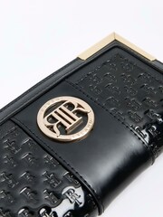 River Island Black Embossed Monogram Purse - Image 5 of 5