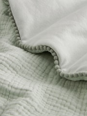 Sage Green Pom Baby Mat - Image 5 of 6