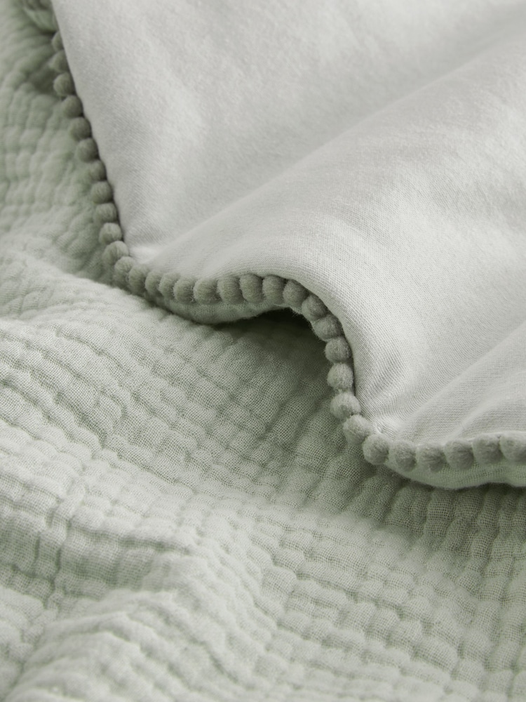 Sage Green Pom Baby Mat - Image 5 of 6