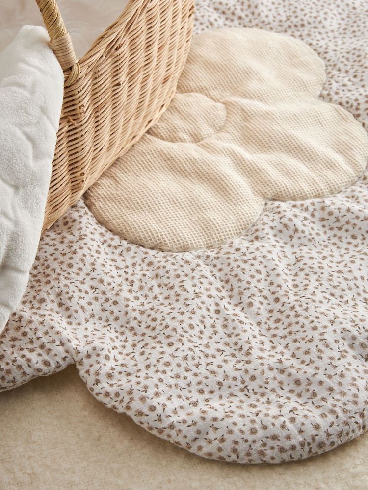 Natural Flower Baby 100% Cotton Mat - Image 1 of 7