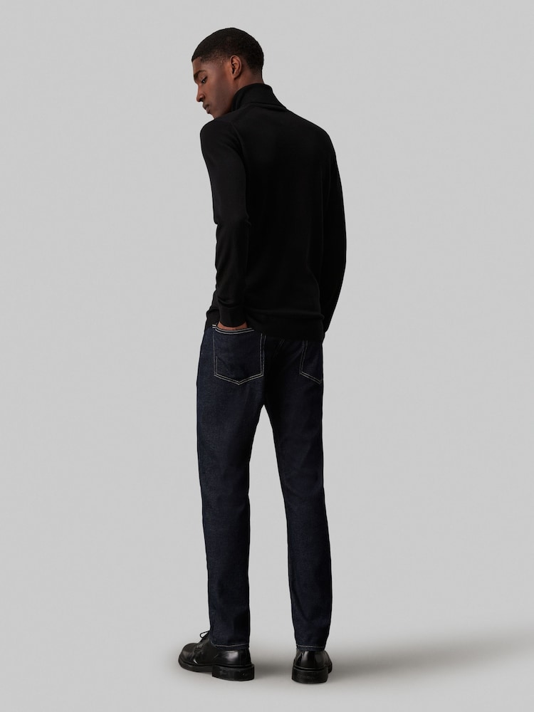 Calvin Klein Black Merino Turtle Neck Jumper - Image 2 of 4 Calvin Klein Black Merino Turtle Neck Jumper - Image 2 of 4