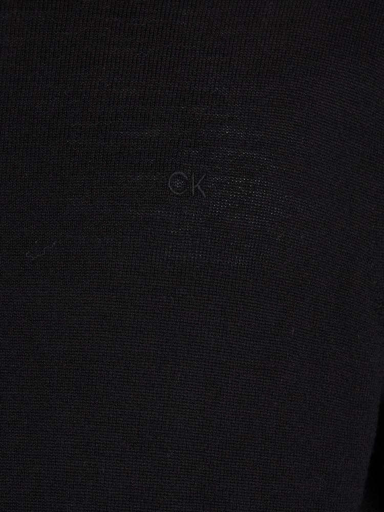 Calvin Klein Black Merino Turtle Neck Jumper - Image 4 of 4 Calvin Klein Black Merino Turtle Neck Jumper - Image 4 of 4