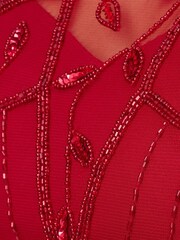 Adrianna Papell Red Studio Beaded Midi Dress - Изображение 7 из 7