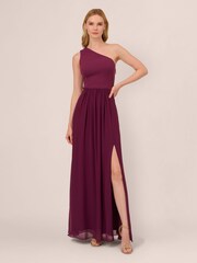 Adrianna Papell One Shoulder Chiffon Gown - Image 1 of 1