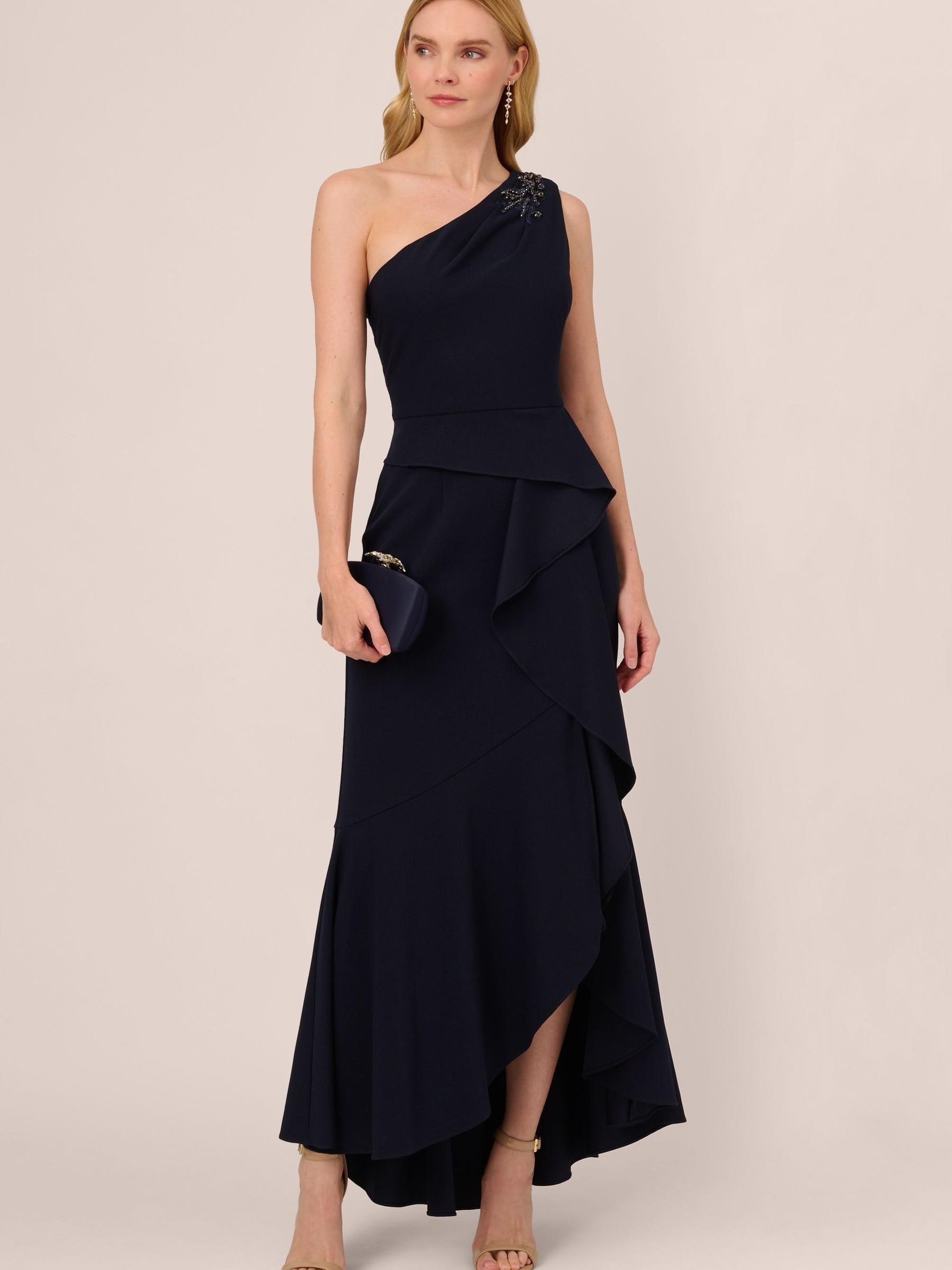 Buy Adrianna Papell Blue Studio Beaded Knit Crepe Gown from
