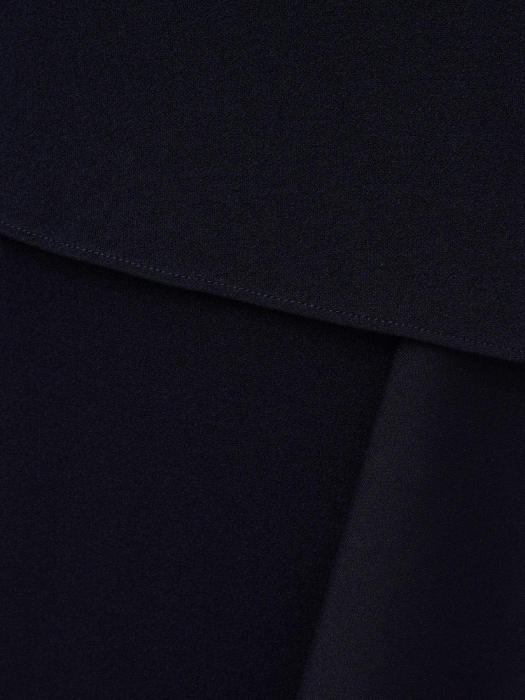 Adrianna Papell Blue Studio Beaded Knit Crepe Gown - Image 7 of 7 Adrianna Papell Blue Studio Beaded Knit Crepe Gown - Image 7 of 7