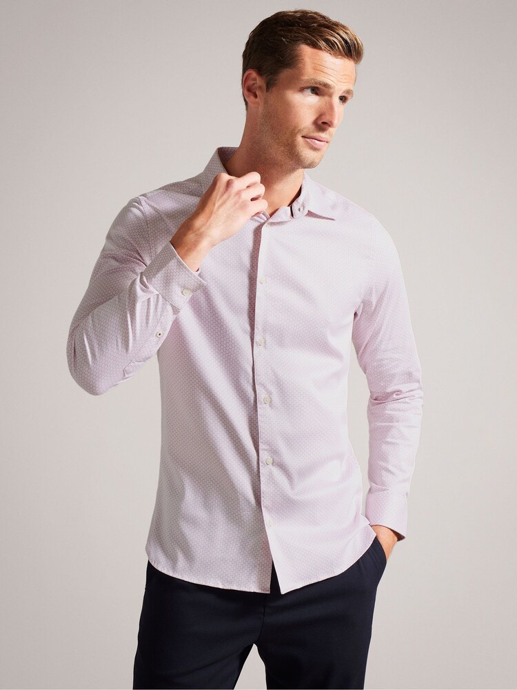 Ted Baker Pink Faenza Geo Shirt - Image 1 of 6