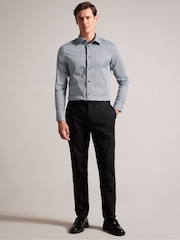 Ted Baker Blue Faenza Geo Shirt - Image 3 of 6