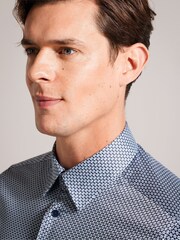 Ted Baker Blue Faenza Geo Shirt - Image 4 of 6