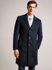 Ted Baker Blue Rueby Wool Blend City Coat - Image 1 of 6