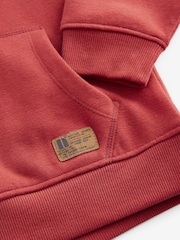 Rust Red Plain Jersey Hoodie (3-16yrs) - Image 4 of 4