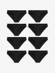 Black Bikini Cotton Rich Knickers 8 Pack - Image 1 of 5
