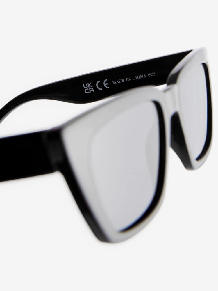 Black Angled Wayfarer Polarised Sunglasses - Image 6 of 6