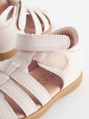 Stone Standard Fit (F) Baby Touch Fastening Leather First Walker Sandals - Image 6 of 6