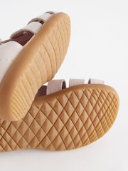 Stone - Baby Velcrolukning Læder First Walker Sandaler - Billede 4 af 6
