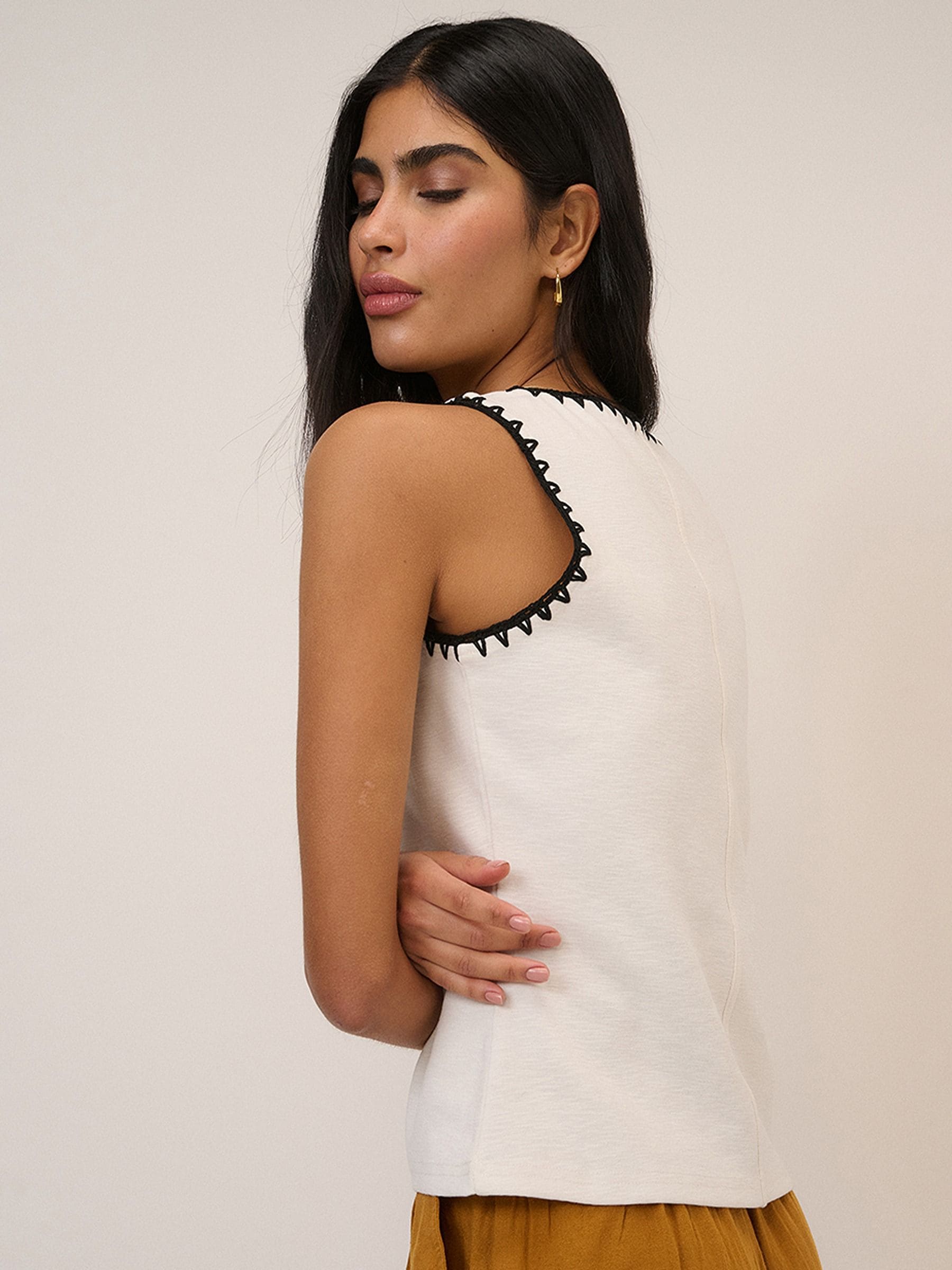 Buy Nobodys Child Cream Crochet Trim Vest from the Next UK online shop