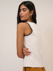 Nobodys Child Cream Crochet Trim Vest - Image 3 of 5